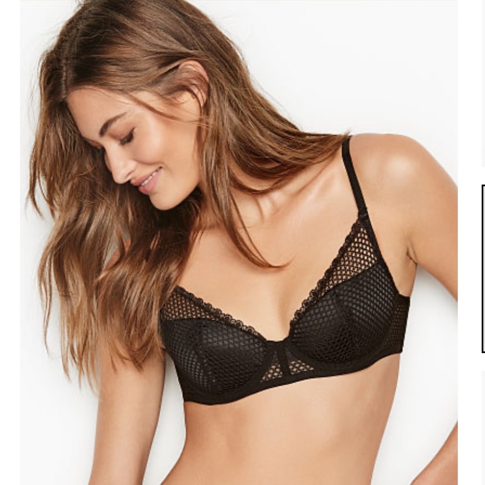Victoria Secret LUX LINGERIE Fishnet Push-up Bra